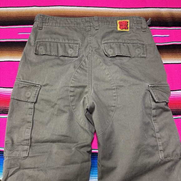 Empyre Cargo Pants Men 28 (Fit 30x28) Green Baggy Skater Loose Military Gorpcore - Picture 4 of 7